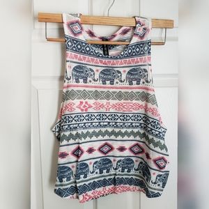 Design Lab Elephant Print Top